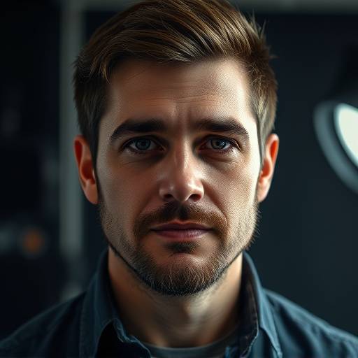 Foto de Roberto Silva, assistente de iluminaäão e equipamento do Estüdio Click Feliz.